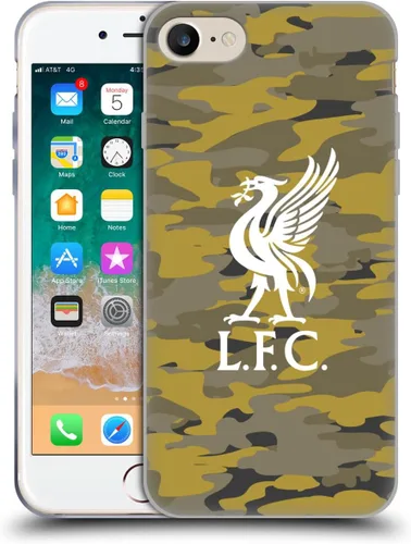 Vista 25 de Head Case Designs Funda de gel con licencia oficial del Liverpool Football Club Away Colourways Crest Camou [protección de grado militar] compatible