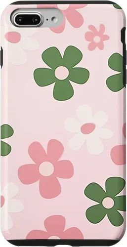 Vista 11 de Funda con diseño floral de margaritas verde salvia y rosa para iPhone 11
