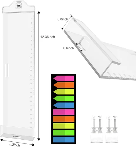 Vista 2 de 2 piezas de tableros de notas adhesivas para monitor de computadora, accesorios para escritorio de oficina, panel lateral multifunción de acrílico