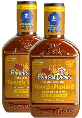 Vista 11 de Famous Dave's - 1 unidad de salsa barbacoa de mostaza Georgia (17.5 oz.)