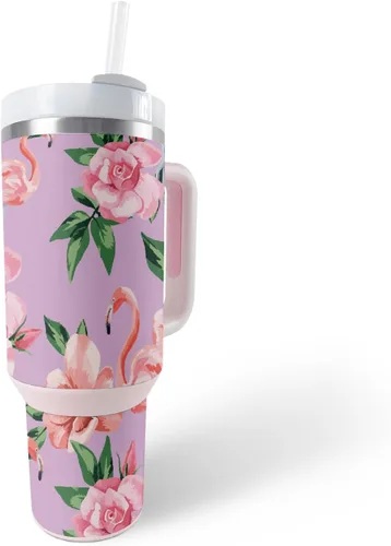 Vista 26 de MightySkins Skin - Vaso de vinilo compatible con Stanley The Quencher H2.0 FlowState de 40 onzas, Crazy Tikis, protectora, duradera y única, fácil