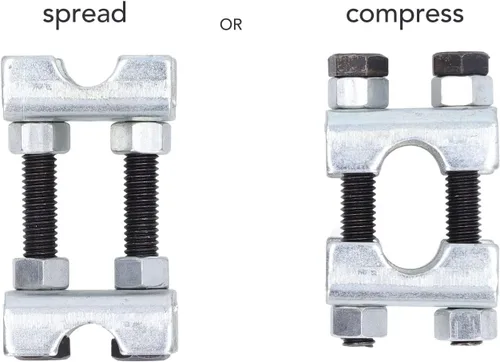 Vista 5 de Acouto Compresor de resorte helicoidal ajustable 4 unids Mini compresor de resorte de bobina 2 vías ajustable espaciador de resorte de acero al