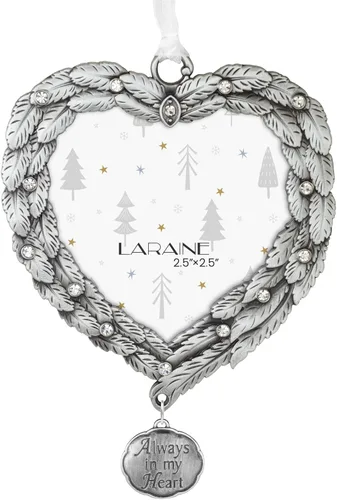 Vista 13 de Adornos de árbol de Navidad Laraine – Juego de 3 piezas colgantes decorativos, regalo de recuerdo navideño 2025, colgante con inserto de marco