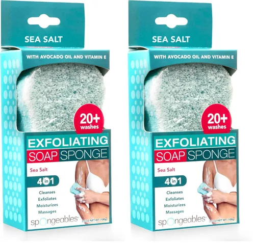 Vista 8 de Spongeables Gel de baño en una esponja de lavado de más de 20, sal marina, 1 unidad
