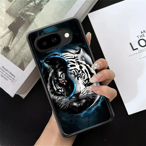 Vista 1894 de Compatible con Google Pixel 4A 5G Mobile Case Creative Acrylic Panel trasero Silicona Protección Grip especialmente diseñado para Google Pixel 4A 5G