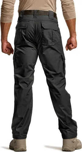 Vista 2 de CQR - Pantalones tácticos tipo cargo para hombre, tejido ripstop, resistentes al agua, ligeros, para uso diario, trabajo, senderismo o exteriores