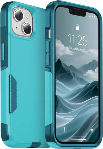 Vista 28 de jaroco Funda para iPhone 13 y Funda para iPhone 14 y Funda para iPhone 15 [Protección de Servicio Pesado][Protección contra Caídas de Grado
