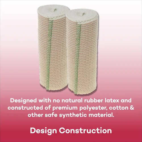 Vista 5 de Dealmed Vendaje elástico de 6 pulgadas con cierre automático – 2 vendajes elásticos, vendaje de compresión estirado de 5 yardas, producto de cuidado