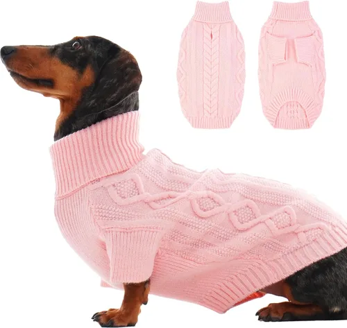 Vista 17 de PeacockGreen XS Suéter para Perro Hembra Chihuahua Teacup, Ropa para Gatos y Cachorros - Suéter Cálido de Invierno para Navidad y Acción de Gracias