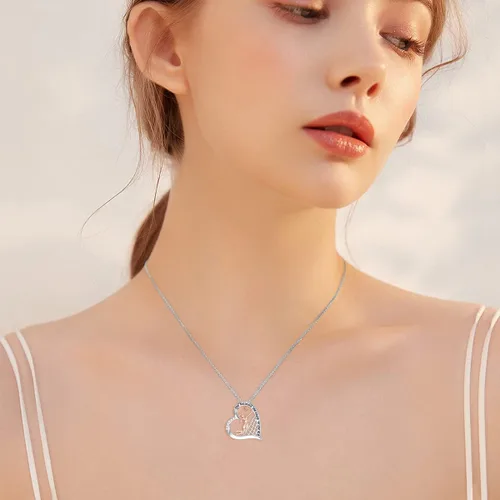 Vista 4 de PROESS Sports Necklace Sterling Silver VolleyballGolfSurfer Surfboard Necklace Graduation Jewelry Gifts for Women Girls