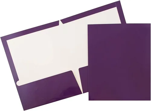 Vista 48 de JAM PAPER Carpetas brillantes laminadas con dos bolsillos, color azul bebé, paquete de 3