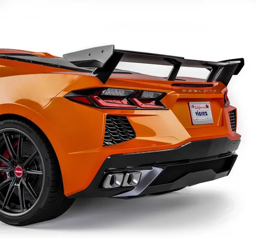 Vista 7 de Vicrez Alerón trasero de fibra de carbono de ala alta vz102208 Compatible con Chevrolet Corvette C8 2020-2026
