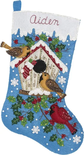 Vista 7 de Kit de Adornos de Navidad Elegante de Fieltro Bucilla 86977E