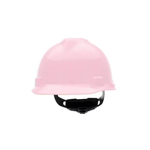Vista 30 de MSA 495851 V-Gard - Casco de seguridad, con suspensión de trinquete Fas-Trac III, carcasa de polietileno, protección anti-impacto superior, correas