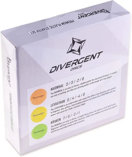Vista 5 de Divergent Discs - Juego de iniciación de 3 discos para principiantes Putter, rango medio y disco de conductor Juego de agarre máximo