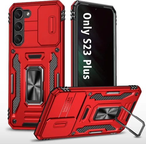 Vista 18 de ANGELAS - Funda a prueba de golpes para Samsung Galaxy S23 Plus, parachoques de silicona TPU con protección anticaídas, cubierta deslizante