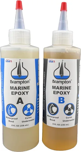 Vista 9 de Epoxy de Brampton Marine de fuerte unión para reparación de barco - Se une en 30 minutos, resistente al agua, 4 onzas