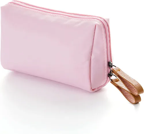 Vista 9 de Bolsa de belleza cosmética para el bolso de viaje práctico bolsa de maquillaje para mujeres niñas (), Un interior rojo