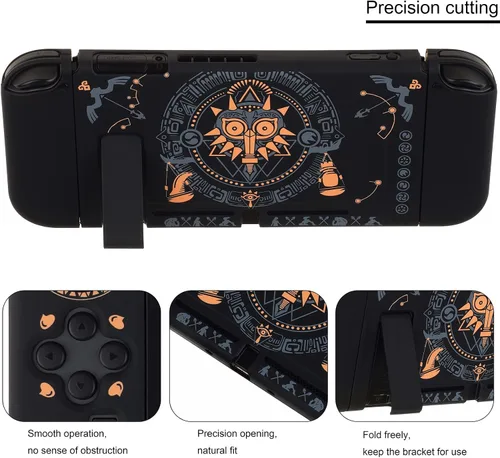 Vista 2 de Funda protectora acoplable compatible con interruptor carcasa rígida para controladores Switch y Joy-Con con 4 agarres para el pulgar funda