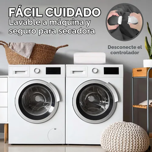Vista 10 de Sunbeam - Funda para colchón con poliéster y conexión Wi-Fi, cobija eléctrica, 10 ajustes de calor, tamaño individual