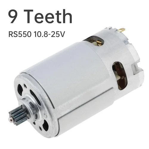 Vista 6 de RS550 9Teeth DC Motor con caja de cambios 0.311 in 14.4V 25000RPM Micro Motor Herramienta de precisión para DIY Sierra eléctrica Proyectos Hobbies