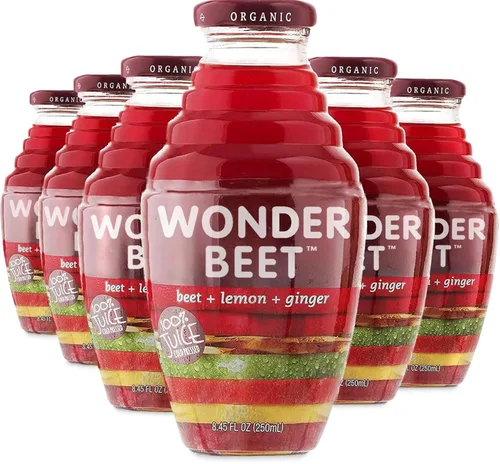 Vista 10 de Beetology Jugo orgánico de remolacha y bayas, 8.45 onzas (paquete de 6) 100% prensado en frío Saludable para el corazón Jugo de verduras lleno