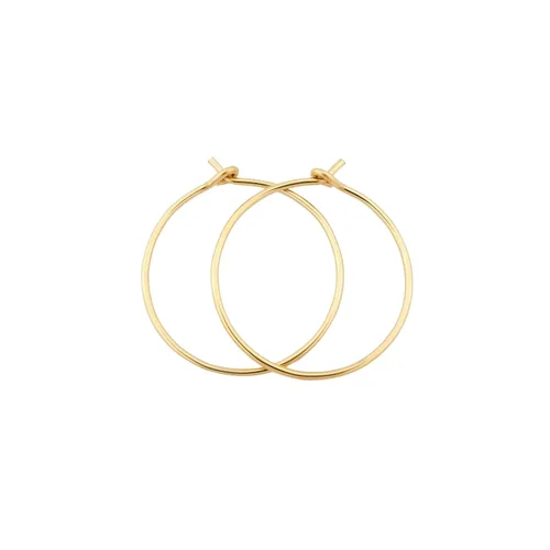 Vista 14 de Aretes de aro finos medianos de oro de 14 quilates para mujer, ligeros, minimalistas, para uso diario, de 1.5 pulgadas