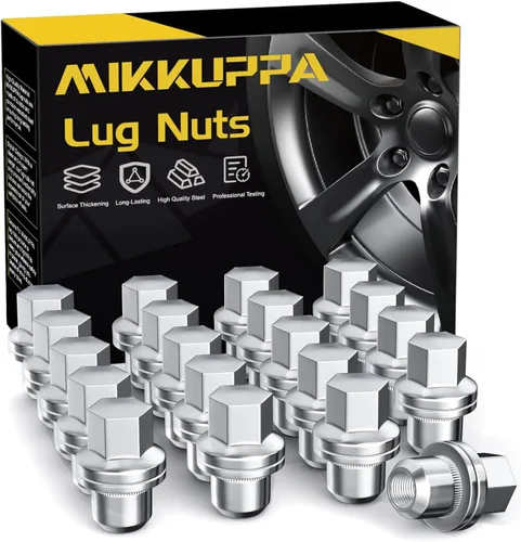 Vista 10 de MIKKUPPA 20 tuercas de llanta OEM 9/16-18, repuesto para Dodge Dakota 2006-2010, Durango 2004-2009, ruedas Ram 1500 Factory 2002-2010, asiento negro