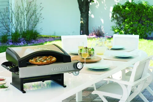 Vista 4 de Cuisinart Horno portátil para pizza al aire libre CPO-600 y cáscara de pizza de aluminio CPP-612, 12