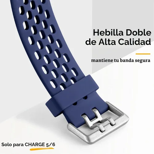Vista 3 de Maledan Compatible con Fitbit Charge 5/Fitbit Charge 6 bandas para mujeres y hombres, correa deportiva transpirable suave impermeable de repuesto