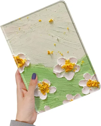 Vista 19 de kaitesi Funda floral compatible con iPad 6ª 5ª generación 9.7 pulgadas iPad Air/Air 2, diseño de flores, bonita funda inteligente de piel delgada
