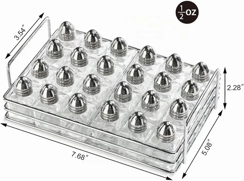 Vista 3 de New Star Foodservice - Mini salero y pimentero (plateado con estante)