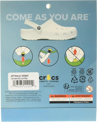 Vista 2 de Pines para Crocs de la marca Jibbitz, pines de moda para zapatos, 5 por paquete.