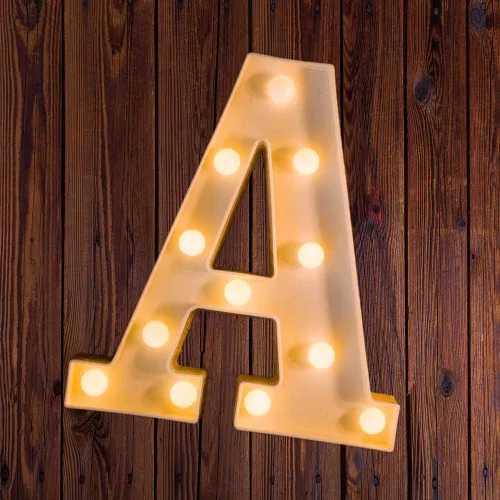 Vista 85 de Ulalaza Letrero de luz LED en blanco y negro, 2 letras AA alimentadas por batería para boda, fiesta de cumpleaños, lámpara de Navidad, luz nocturna
