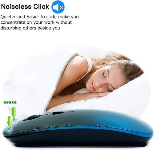 Vista 2 de Mouse Bluetooth para MacBook Pro, MacBook Air, portátil, iMac/iPad, mouse inalámbrico para MacBook Pro, MacBook Air/iMac/portátil/notebook/PC