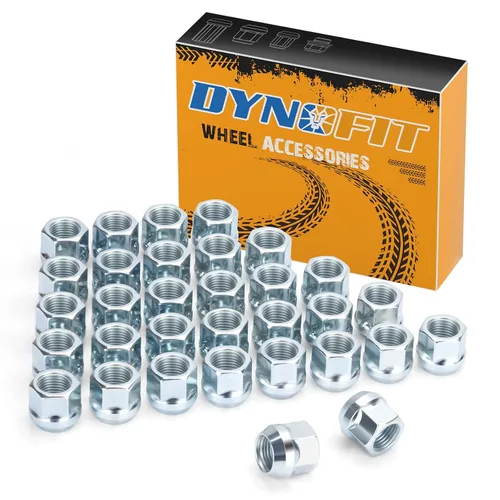 Vista 11 de dynofit Tuercas de llanta de 1/2 pulgada a 20 compatibles con Ford Ranger Mustang Jeep Grand Cherokee Wrangler, 20 tuercas cromadas de 1/2 x 20