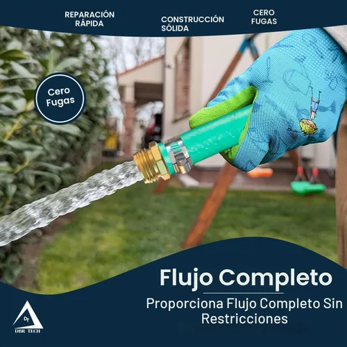Vista 6 de DBR Tech® Kit de reparación de manguera de jardín de 5/8" y 3/4" Reparador y conjunto de conectores de manguera de metal resistente a prueba