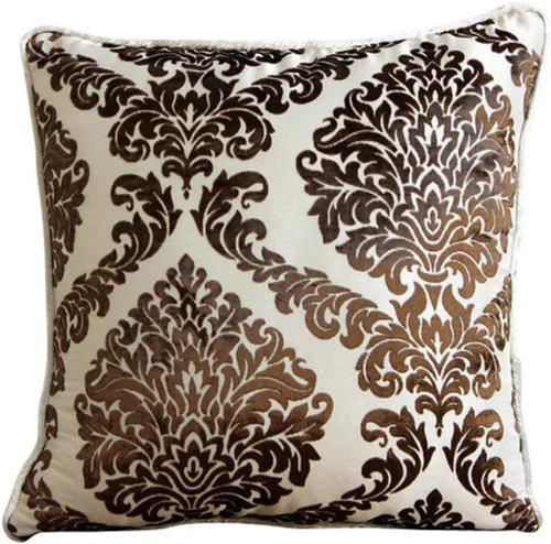 Vista 13 de The HomeCentric Fundas de almohada, fundas de cojín decorativas marrones para sofá de 16 x 16 pulgadas (15.7 x 15.7 in), cojines jacquard, 7. Marrón