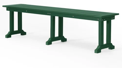 Vista 13 de WestinTrends Ashore Outdoor HDPE - Banco de patio con espalda descubierta de 48 pulgadas, color negro