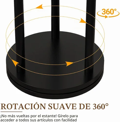 Vista 8 de Yoobure Perchero Giratorio Independiente – Árbol de Abrigos de Madera Maciza con 9 Ganchos y 3 Estantes de Almacenamiento para Cartera, Bolsa