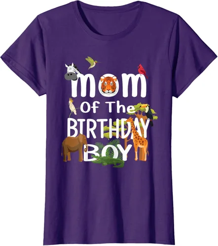 Vista 13 de Camiseta de fiesta de animales con temática de zoológico para niño de cumpleaños, Negro