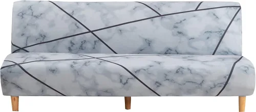 Vista 11 de ele ELEOPTION Funda de Sofá Cama sin Brazos Triangular Gris Funda Deslizable Elástica Fundas de Sofá Plegable Fundas de Sofá Fundas de Futón