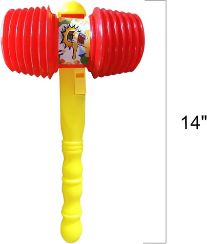 Vista 3 de ArtCreativity Martillo Chirriante Gigante para Niños – Juguete Chirriante Jumbo de 14 Pulgadas, Perfecto para Payaso, Carnaval y Favores de Fiesta