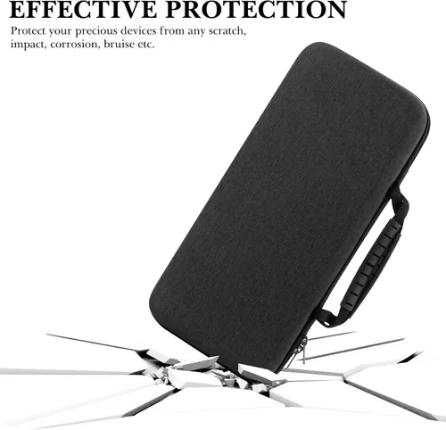 Vista 2 de Linkidea Funda rígida de viaje para teclado del 75%, funda de transporte de teclado de 84 teclas, bolsa protectora de almacenamiento, compatible