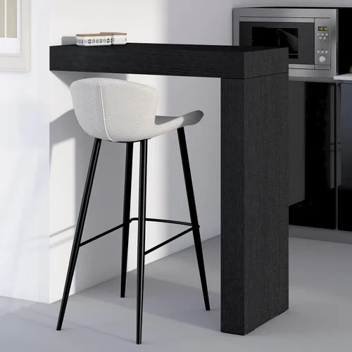 Vista 5 de Mobili Fiver Evolution - Mesa alta de bar de cocina fabricada en Italia Ahorra Espacio, Mesa de altura de mostrador montada en la pared para 1