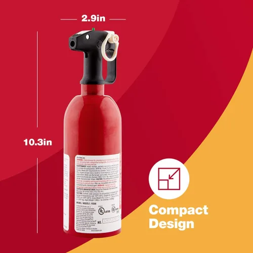 Vista 5 de FIRST ALERT AUTO5 - Extintor de incendios para automóvil, FESA5, clasificación UL 5-B:C, rojo, paquete de 1