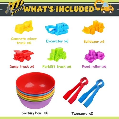 Vista 2 de Juego de contar colores para niños, juguetes a juego con tazas de clasificación y dados de juegos, actividades de aprendizaje preescolar Montessori