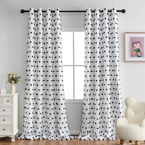 Vista 40 de MYSKY HOME - Cortinas opacas rosadas para dormitorio de niñas de 54 pulgadas de largo, cortinas cortas para tratamiento de ventanas, 100% cortinas