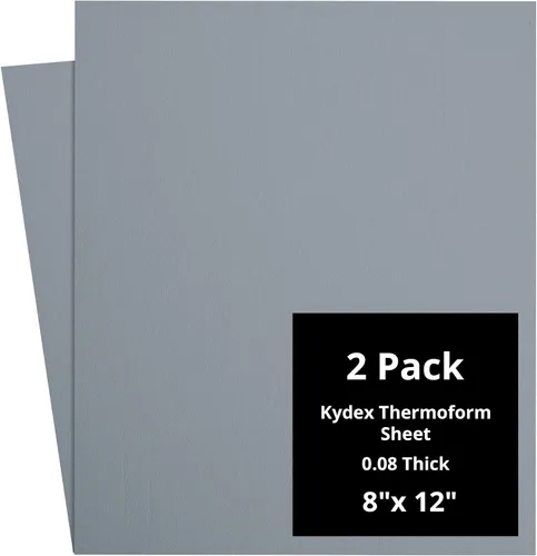 Vista 112 de Kydex Sheets - Solid Color DIY Kit for Crafting Holsters, Sheaths, and Mag Pouches - (8x8, 8x12, 12x12), Premium Thermoform Sheets - Thick, Durable