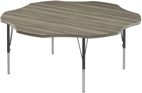 Vista 132 de Correll - Mesa rectangular de actividades para el aula de 24 x 36 pulgadas, altura ajustable (19-29 pulgadas), parte superior de nogal colonial